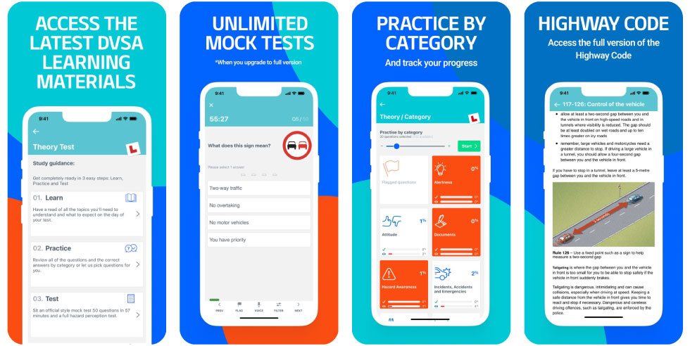 The Complete Theory Test 2019 DVSA Revision app for iOS and Android